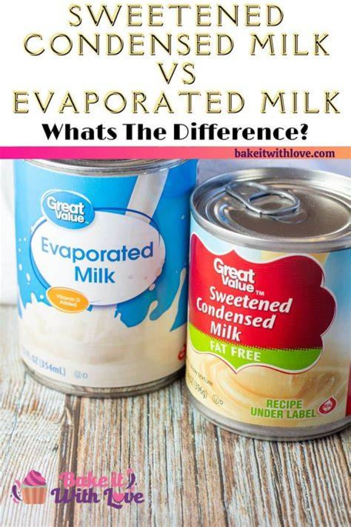 What is the difference in sweetened condensed milk and evaporated milk